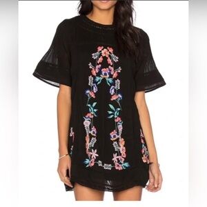 Free People Perfectly Victorian Embroidered Dress Size XS